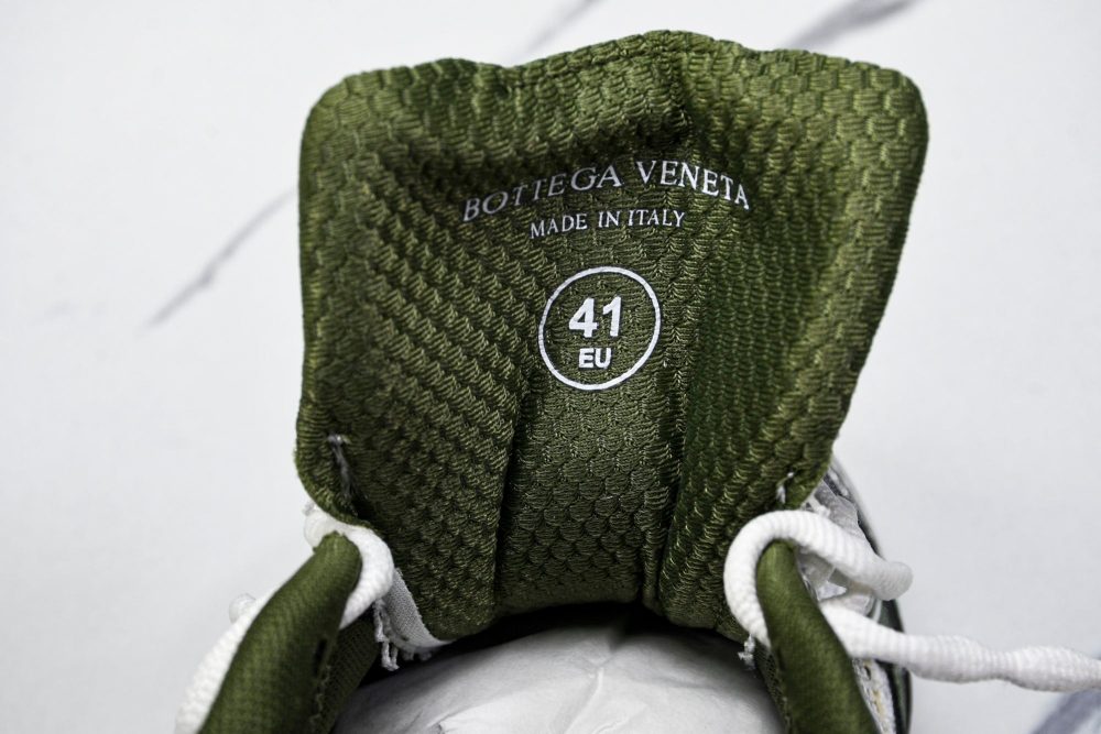 Вottega Veneta Orbit Sneaker 'White Olive' - Image 9