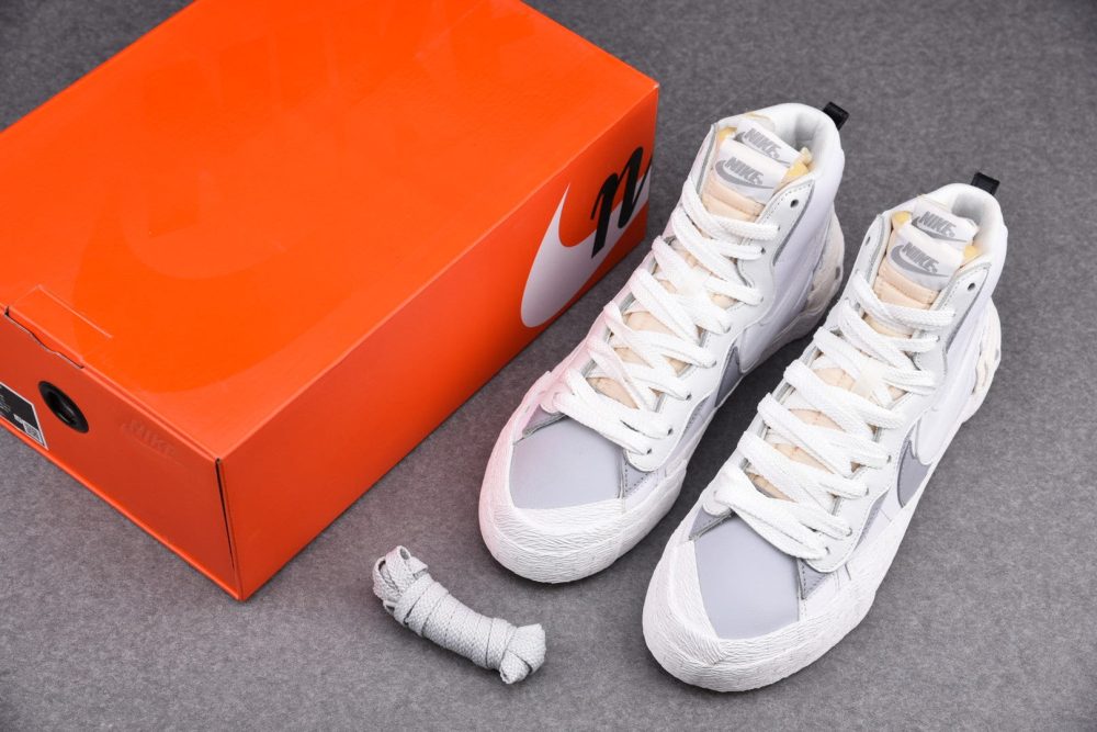 Sacai x Blzr Mid 'White Grey' - Image 15