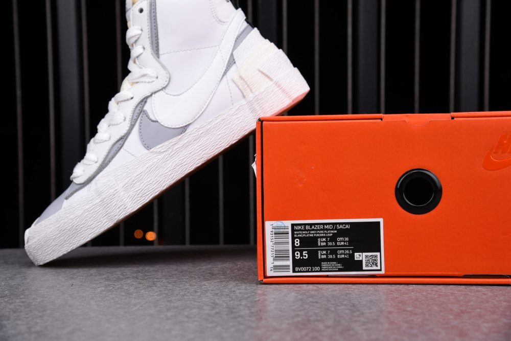 Sacai x Blzr Mid 'White Grey' - Image 16
