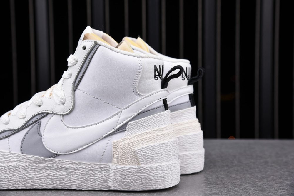 Sacai x Blzr Mid 'White Grey' - Image 5