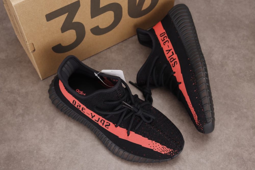 Yzy Boost 350 v2 Core Black Red - Image 9